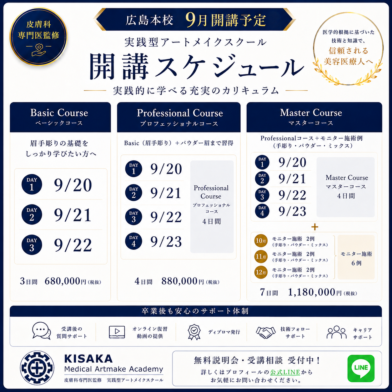 アートメイクスクール広島本校 2026年9月生募集開始