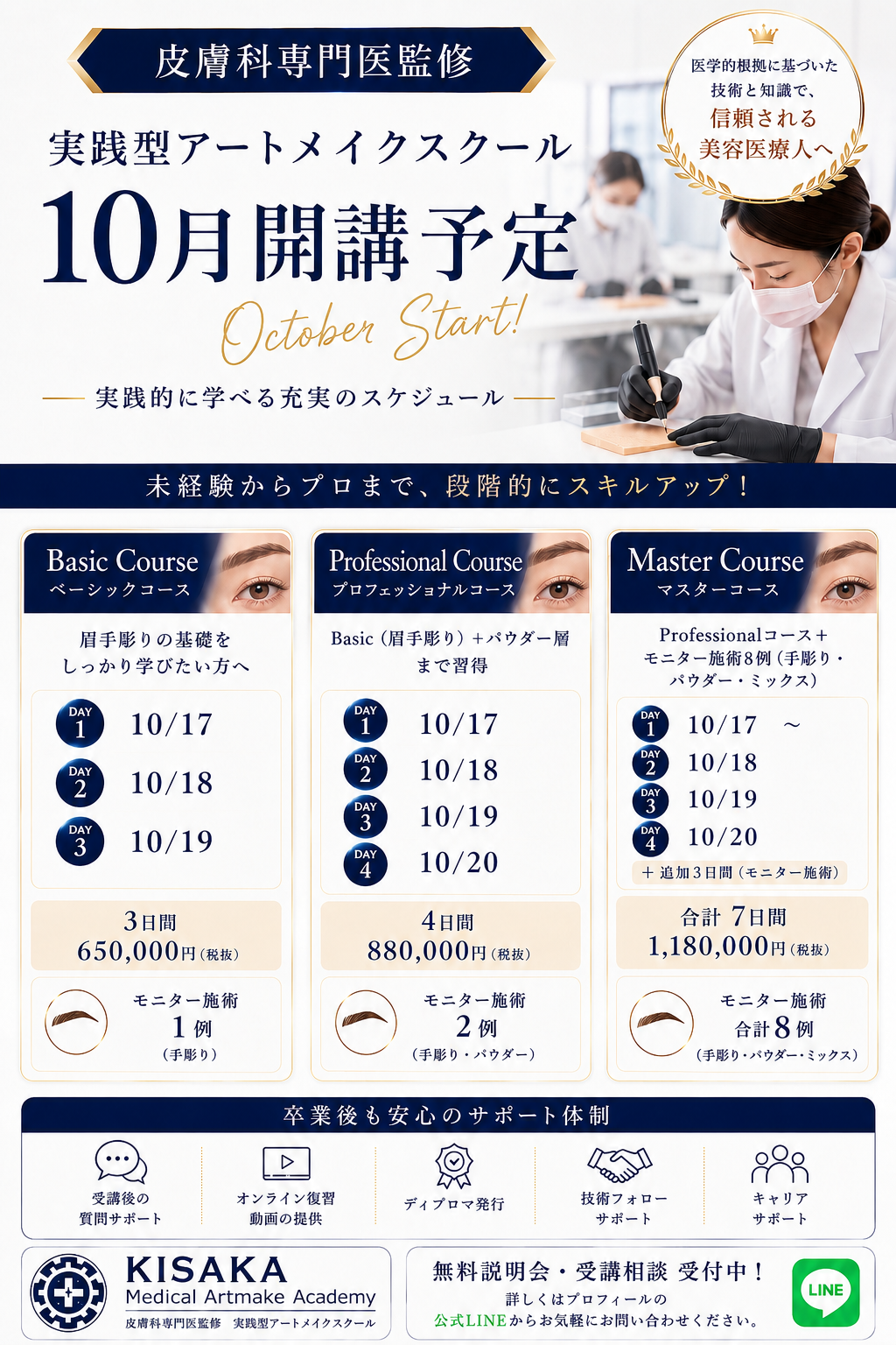 アートメイクスクール広島本校 10月受講生募集開始✨